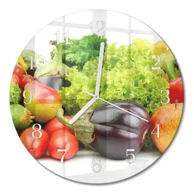 Relógio de parede redondo Vegetais