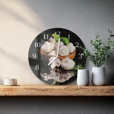 Relógio de decoração redondo Cogumelos