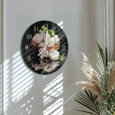 Relógio de decoração redondo Cogumelos