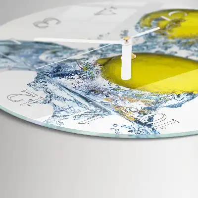 Relógio de decoração redondo Limões na água
