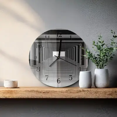 Relógio de cozinha redondo túnel 3D