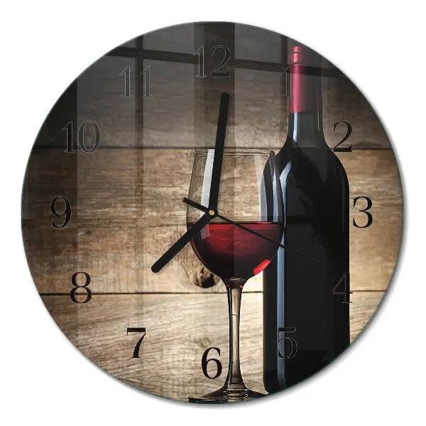 Relógio de parede redondo Vinho