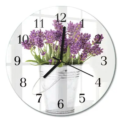 Relógio de parede redondo Lavanda
