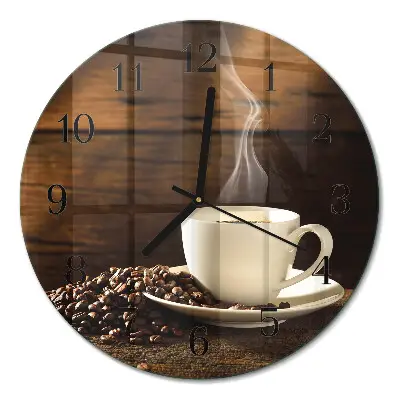 Relógio de cozinha redondo Café