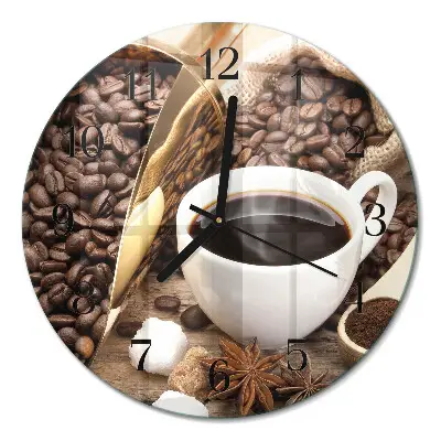 Relógio de parede redondo Café