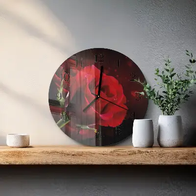Relógio de cozinha redondo Rosas