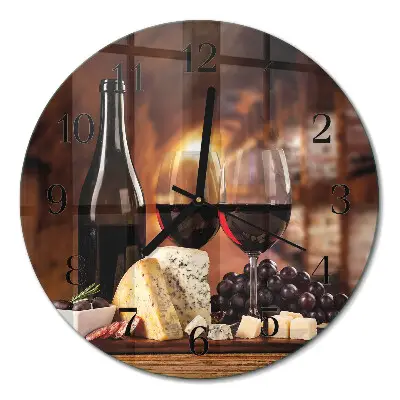 Relógio de parede redondo Vinho