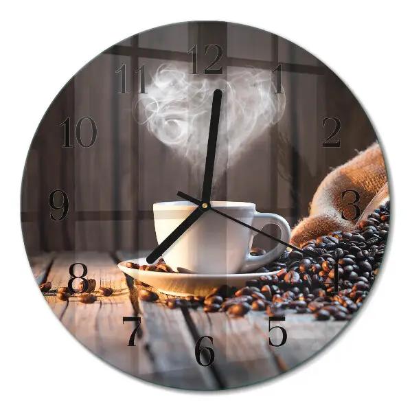 Relógio de cozinha redondo Amor pelo café
