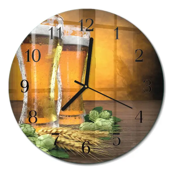 Relógio de cozinha redondo Copos de cerveja