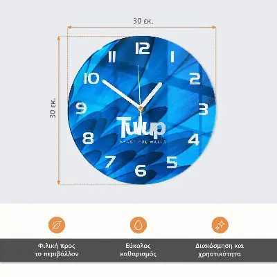 Relógio de parede redondo Arte floral