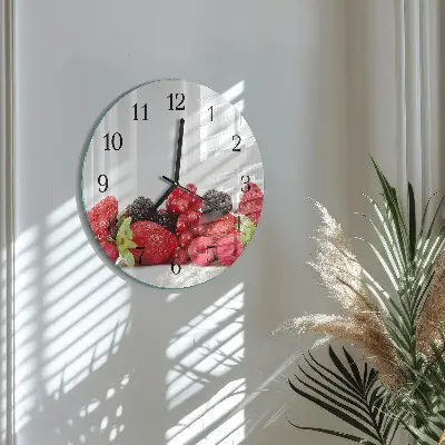Relógio de vidro redondo Fruta