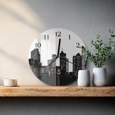 Relógio de parede redondo Edifícios