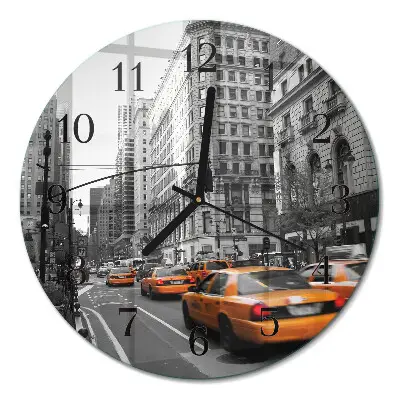 Relógio de cozinha redondo Táxi de Nova York