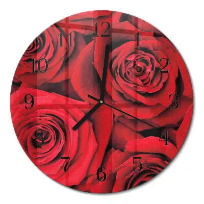 Relógio de cozinha redondo Rosas