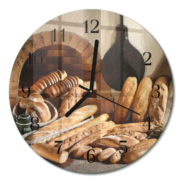 Relógio de cozinha redondo Pão