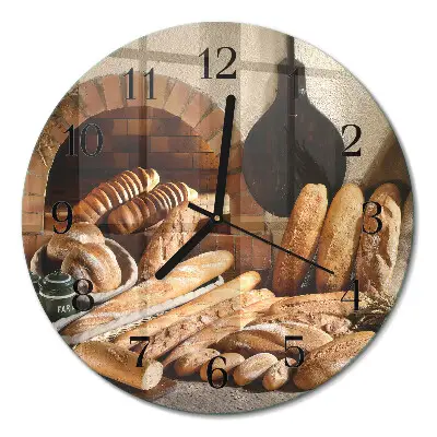 Relógio de cozinha redondo Pão