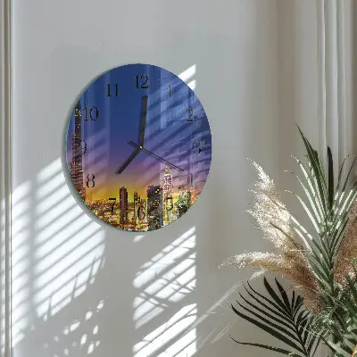 Relógio de parede redondo Horizonte de Dubai