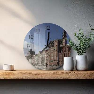 Relógio de vidro redondo Gdansk