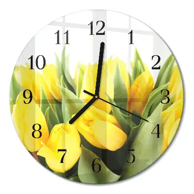 Relógio de cozinha redondo Tulipas