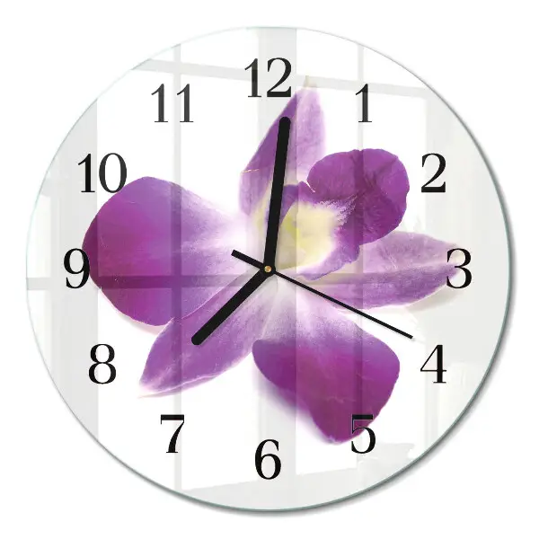 Relógio de cozinha redondo Flor de orquídea