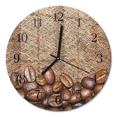 Relógio de cozinha redondo Grãos de café