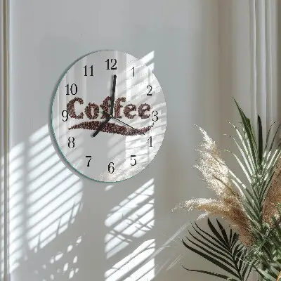 Relógio de parede redondo Café 