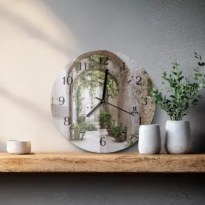 Relógio de parede redondo Alameda das plantas
