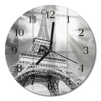 Relógio de cozinha redondo Torre Eiffel Paris