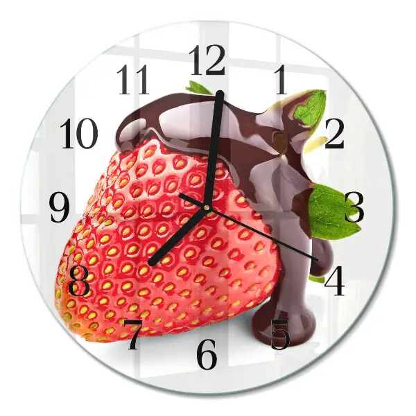 Relógio de parede redondo Chocolate com morango