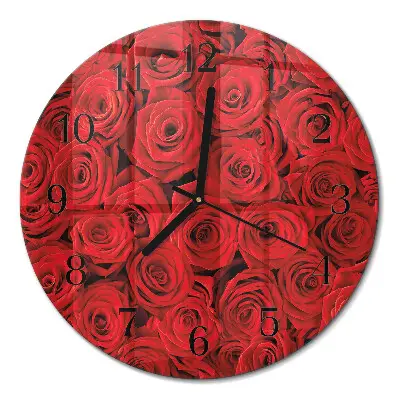 Relógio de cozinha redondo Rosas