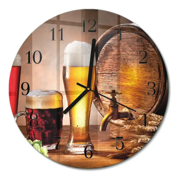 Relógio de cozinha redondo Um barril de cerveja