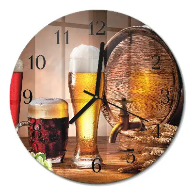 Relógio de cozinha redondo Um barril de cerveja