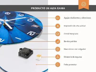 Relógio de vidro redondo Cidade noturna