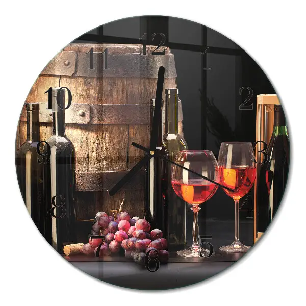 Relógio de parede redondo Um barril de vinho