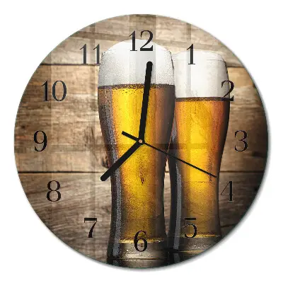 Relógio de vidro redondo Cerveja