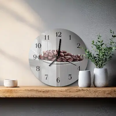 Relógio de vidro redondo Uma colher de café
