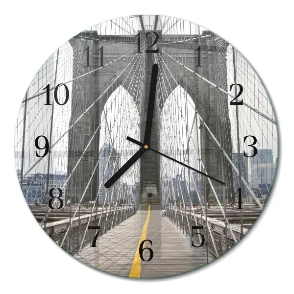 Relógio de parede redondo Ponte do Brooklyn
