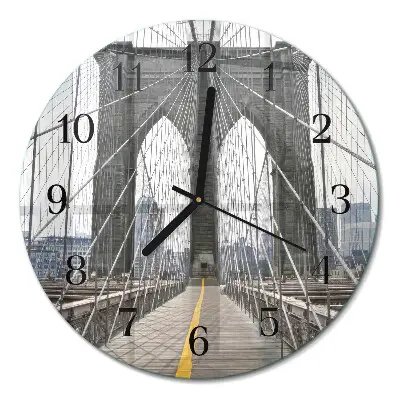 Relógio de parede redondo Ponte do Brooklyn