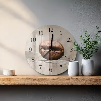 Relógio de parede redondo Grão de café