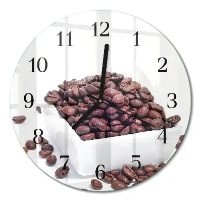 Relógio de cozinha redondo Grãos de café