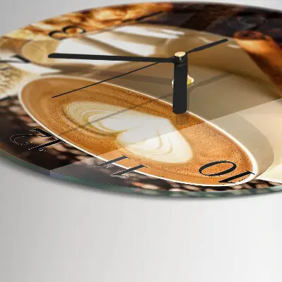 Relógio de parede redondo Coração de café