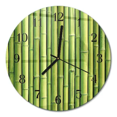 Relógio de parede redondo Bambu