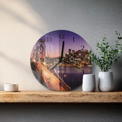 Relógio de parede redondo Cidade das Pontes