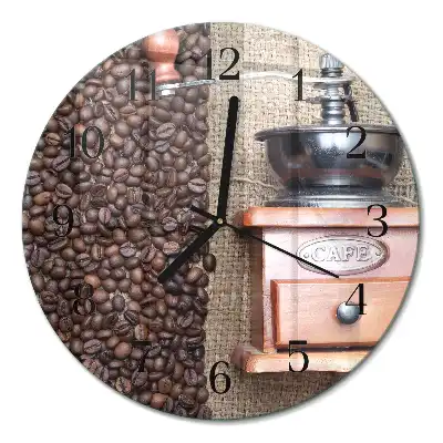 Relógio de cozinha redondo moedor de café