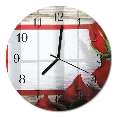 Relógio de parede redondo Rosas