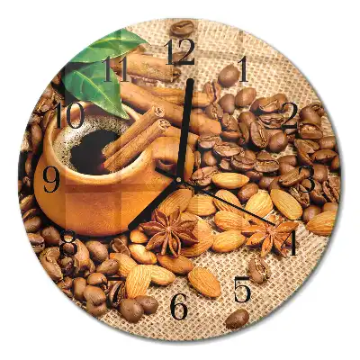 Relógio de cozinha redondo Amêndoas com canela