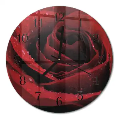 Relógio de vidro redondo Rosa