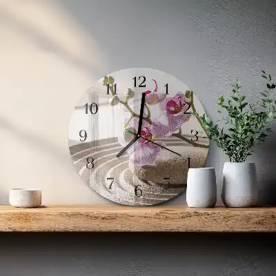 Relógio de cozinha redondo Orquídea da areia