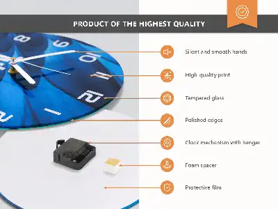 Relógio de cozinha redondo Anis canela