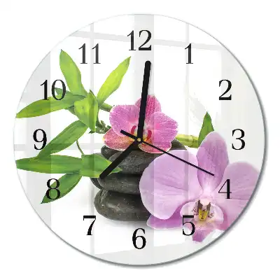 Relógio de cozinha redondo Orquídea